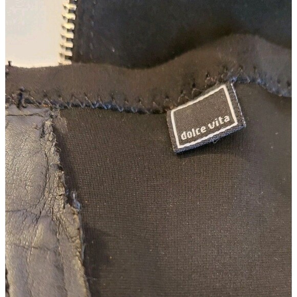 Dolce Vita Black Over-The-Knee Faux Suede Low Square Heel Boots Size 7.5 - Picture 4 of 10